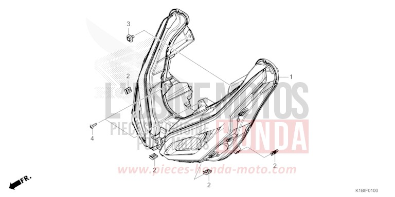PROJECTEUR de Forza 350 PEARL NIGHTSTAR BLACK (NHA84) 2026